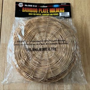 Mr. Bar•B•Q Bamboo Plate Holders